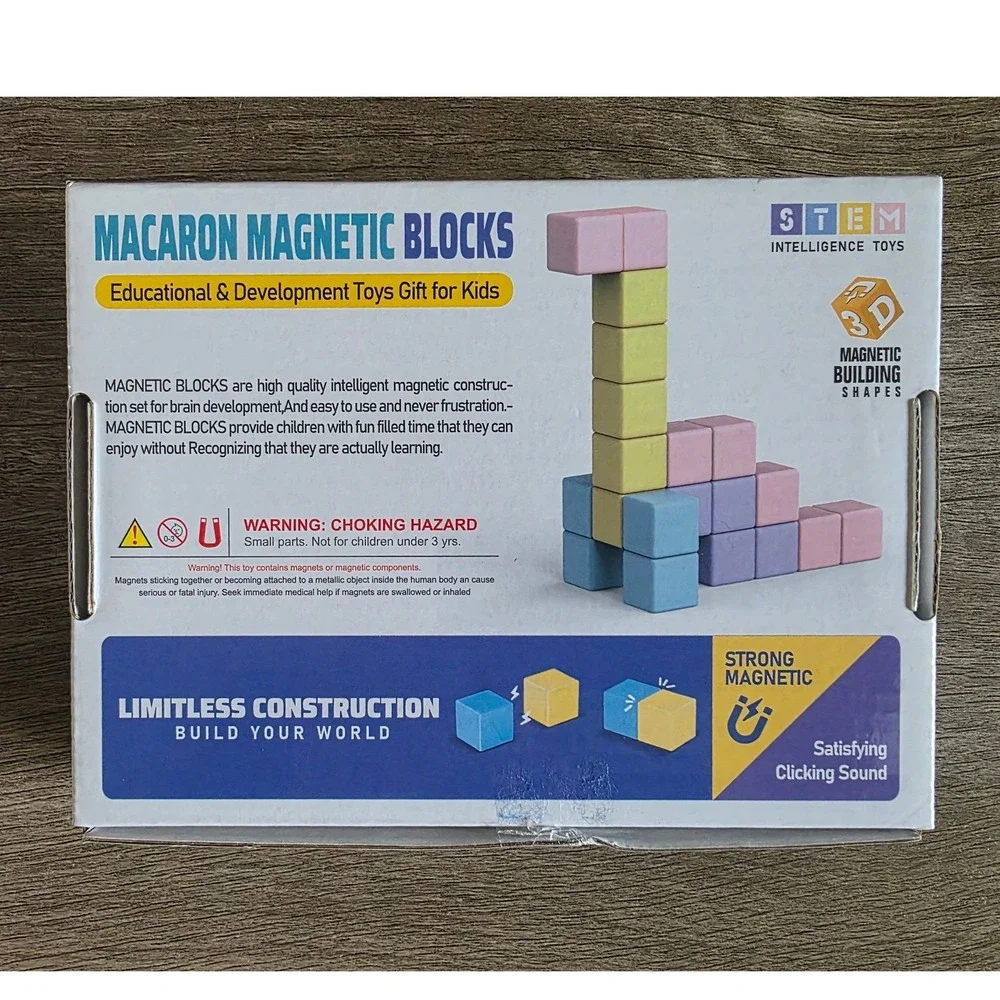 Syskeni Macaron Magnetic Blocks 20 Pcs STEM Educational Building Toy Kids 3+